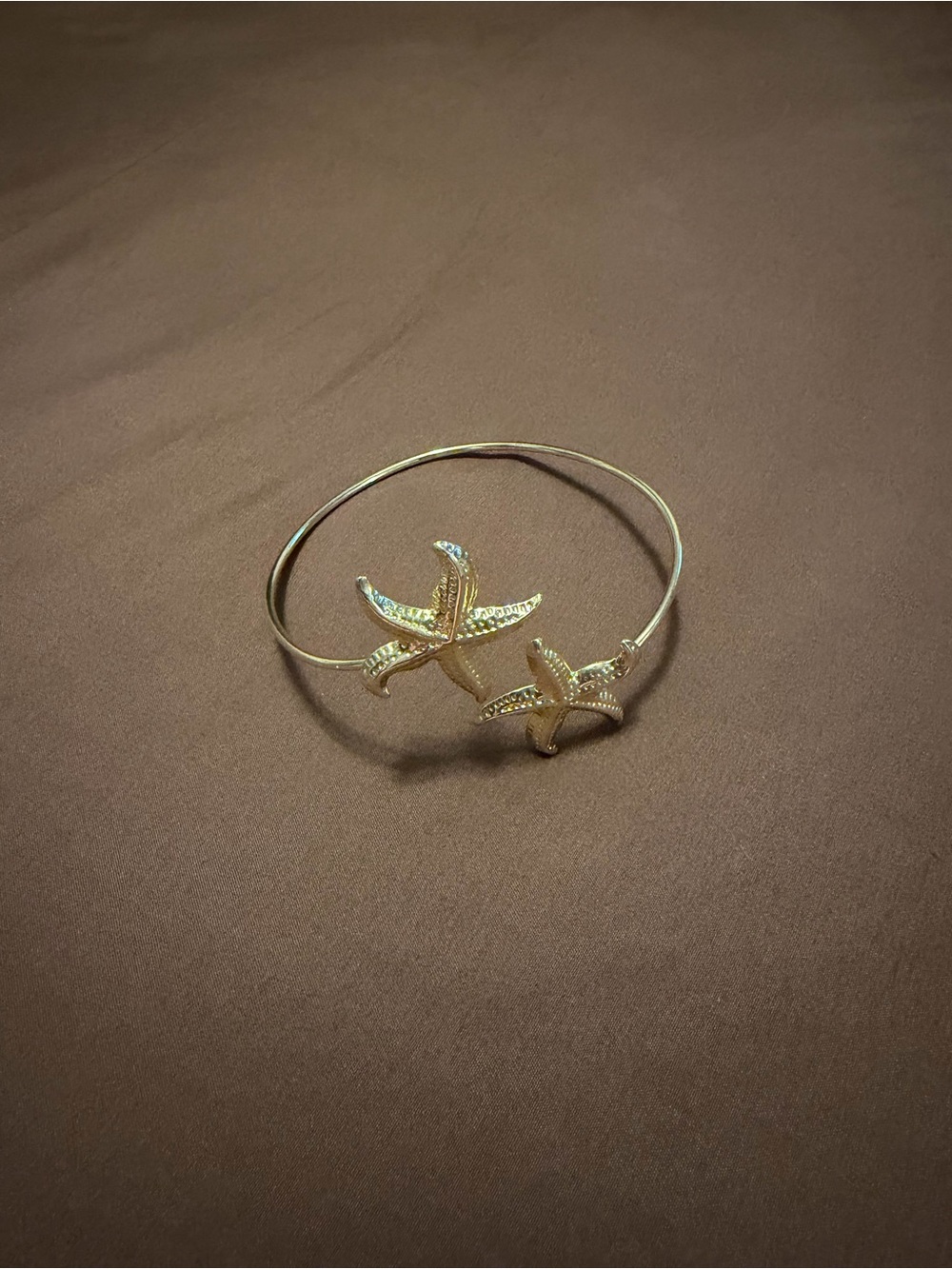 Gold Starfish Bangle Bracelet - Women Jewelry